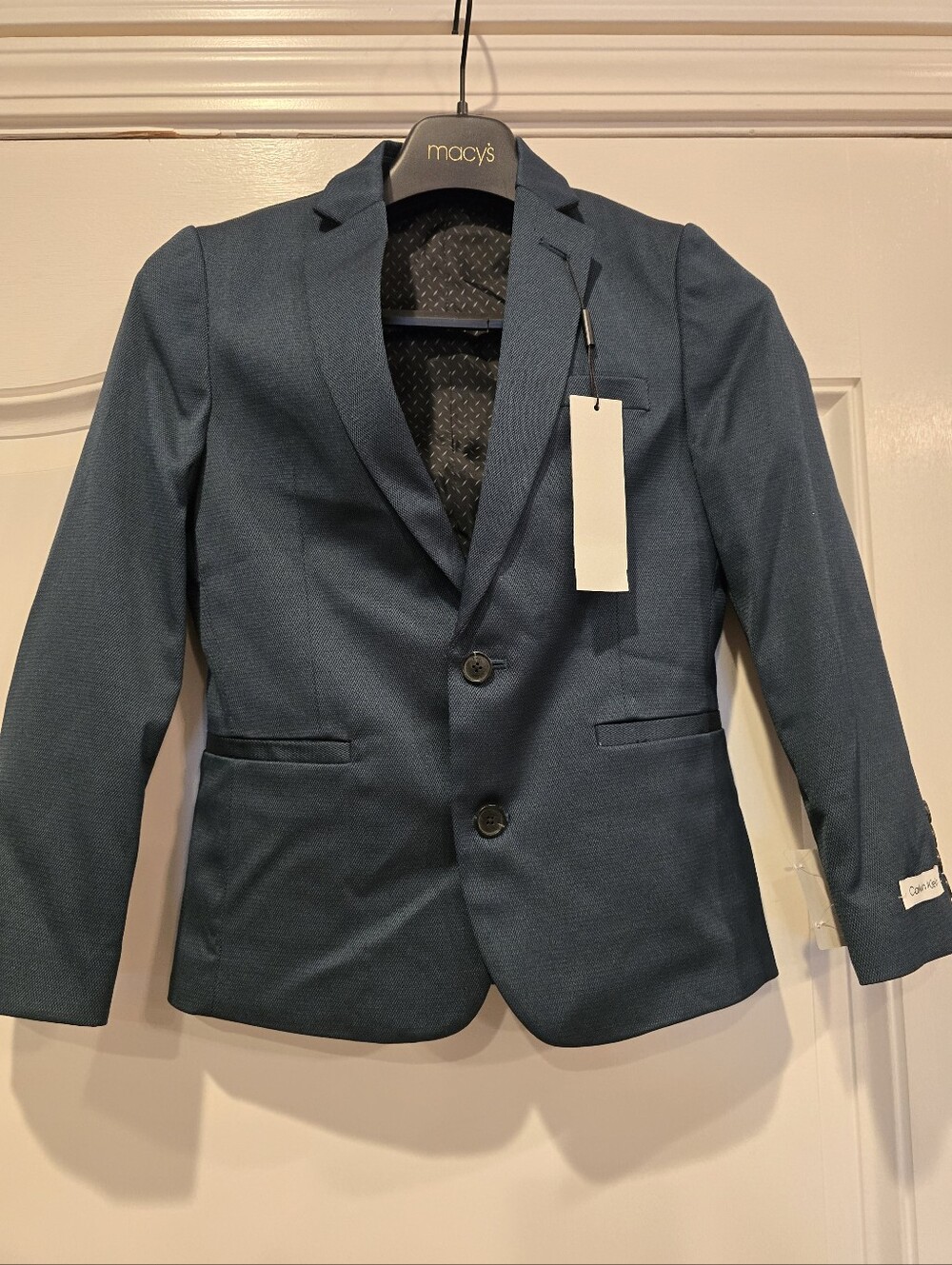 Calvin Klein Boy's Size 10 Teal Two-Button Blazer. NWT MSRP $125